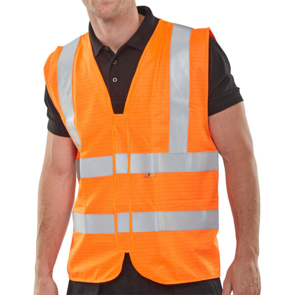 Jelek HV BSW Fire Retardant vest orange - M